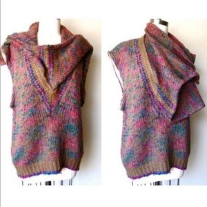 🇺🇸 One of a kind WOOL BLEND DRAPE SWEATER TOP E620